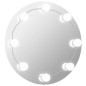 vidaXL Espejo de pared con luces LED redondo de vidrio vidaXL Espejo de pared con luces LED redondo de vidrio