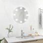 vidaXL Espejo de pared con luces LED redondo de vidrio vidaXL Espejo de pared con luces LED redondo de vidrio