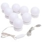 vidaXL Espejo de pared con luces LED redondo de vidrio vidaXL Espejo de pared con luces LED redondo de vidrio