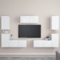 vidaXL Set de muebles de salón TV 7 piezas madera de ingeniería blanco