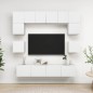 vidaXL Set de muebles de salón TV 8 piezas madera de ingeniería blanco