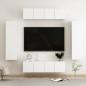 vidaXL Set de muebles de salón TV 6 piezas madera de ingeniería blanco