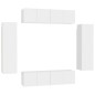 vidaXL Set de muebles de salón TV 6 piezas madera de ingeniería blanco