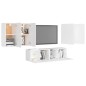 vidaXL Set de muebles de salón TV 6 piezas madera de ingeniería blanco