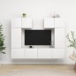 vidaXL Set de muebles de salón TV 6 piezas madera de ingeniería blanco vidaXL Set de muebles de salón TV 6 piezas madera de ingeniería blanco