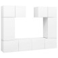 vidaXL Set de muebles de salón TV 6 piezas madera de ingeniería blanco vidaXL Set de muebles de salón TV 6 piezas madera de ingeniería blanco