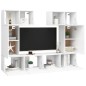 vidaXL Set de muebles de salón TV 6 piezas madera de ingeniería blanco vidaXL Set de muebles de salón TV 6 piezas madera de ingeniería blanco