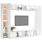 vidaXL Juego de mueble para TV de 8 piezas aglomerado blanco vidaXL Juego de mueble para TV de 8 piezas aglomerado blanco