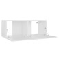 vidaXL Set de muebles de salón TV 3 piezas madera de ingeniería blanco