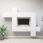 vidaXL Set de muebles de salón TV 10 pzas madera de ingeniería blanco vidaXL Set de muebles de salón TV 10 pzas madera de ingeniería blanco