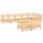 vidaXL Juego de muebles de jardín 9 piezas madera maciza de pino vidaXL Juego de muebles de jardín 9 piezas madera maciza de pino