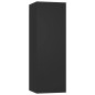 vidaXL Set de muebles de salón TV 4 piezas madera de ingeniería negro