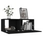 vidaXL Set de muebles de salón TV 7 piezas madera ingeniería negro