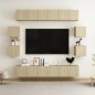 vidaXL Set de muebles salón TV 10 pzas madera ingeniería roble Sonoma