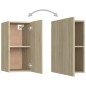 vidaXL Muebles de pared de TV 4 pzas aglomerado color roble Sonoma 