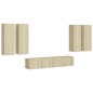 vidaXL Set de muebles salón TV 6 pzas madera ingeniería roble Sonoma