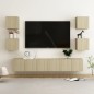 vidaXL Set muebles de salón TV 7 pzas madera ingeniería roble Sonoma vidaXL Set muebles de salón TV 7 pzas madera ingeniería roble Sonoma