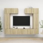 vidaXL Set muebles de salón TV 6 pzas madera ingeniería roble Sonoma vidaXL Set muebles de salón TV 6 pzas madera ingeniería roble Sonoma