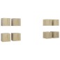 vidaXL Muebles de pared para TV 8 uds color roble Sonoma 30,5x30x30cm