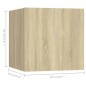 vidaXL Set de muebles para TV 8 pzas madera contrachapada roble Sonoma