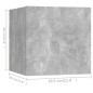 vidaXL Set de muebles de salón 5 pzas madera ingeniería gris hormigón