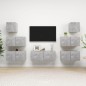 vidaXL Set muebles de salón TV 7 pzas madera ingeniería gris hormigón vidaXL Set muebles de salón TV 7 pzas madera ingeniería gris hormigón