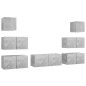vidaXL Set muebles de salón TV 7 pzas madera ingeniería gris hormigón vidaXL Set muebles de salón TV 7 pzas madera ingeniería gris hormigón