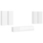 vidaXL Set de muebles de salón 6 pzas madera ingeniería blanco brillo