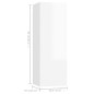 vidaXL Set de muebles de salón 8 pzas madera ingeniería blanco brillo vidaXL Set de muebles de salón 8 pzas madera ingeniería blanco brillo