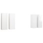 vidaXL Muebles de salón 4 piezas madera ingeniería blanco brillo vidaXL Muebles de salón 4 piezas madera ingeniería blanco brillo