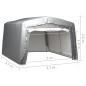 vidaXL Carpa de almacenamiento acero gris 370x370 cm vidaXL Carpa de almacenamiento acero gris 370x370 cm