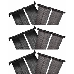 vidaXL Panel de calentador solar de piscina 6 uds 80x620 cm