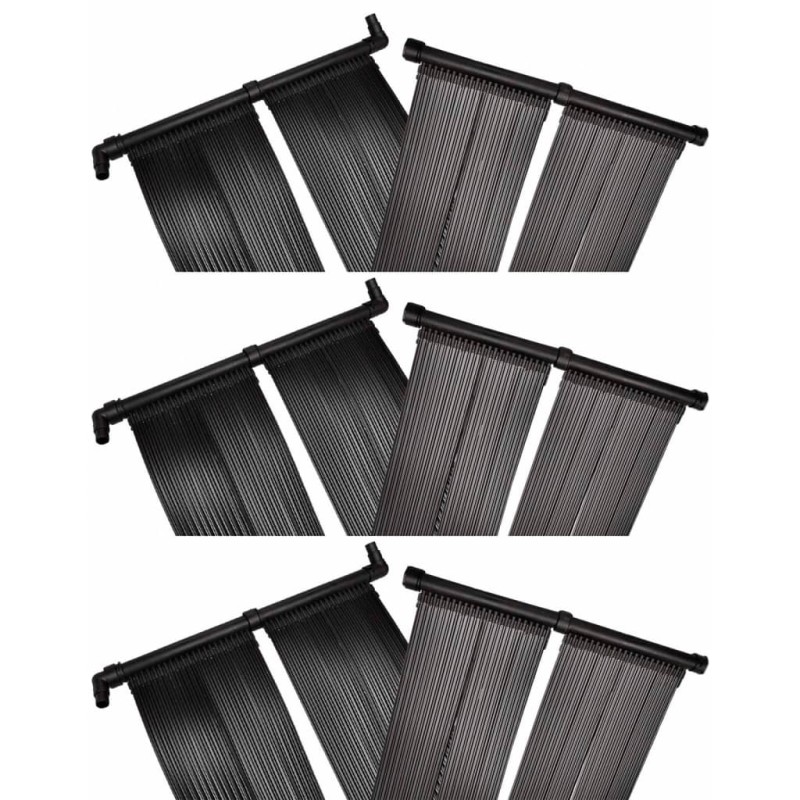 vidaXL Panel de calentador solar de piscina 6 uds 80x620 cm vidaXL Panel de calentador solar de piscina 6 uds 80x620 cm