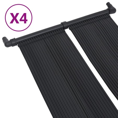 vidaXL Panel calentador solar para piscinas 4 unidades 80x310 cm