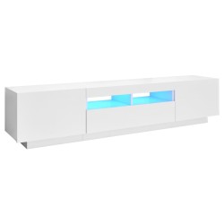 vidaXL Mueble para TV con luces LED blanco 180x35x40 cm