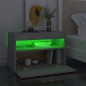 vidaXL Mesitas de noche LED 2 uds contrachapada hormigón 60x35x40 cm vidaXL Mesitas de noche LED 2 uds contrachapada hormigón 60x35x40 cm