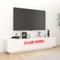 vidaXL Mueble para TV con luces LED blanco 180x35x40 cm