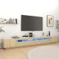 vidaXL Armario TV con luces LED color roble Sonoma 300x35x40 cm vidaXL Armario TV con luces LED color roble Sonoma 300x35x40 cm