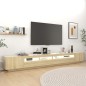 vidaXL Armario TV con luces LED color roble Sonoma 300x35x40 cm vidaXL Armario TV con luces LED color roble Sonoma 300x35x40 cm