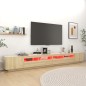 vidaXL Armario TV con luces LED color roble Sonoma 300x35x40 cm vidaXL Armario TV con luces LED color roble Sonoma 300x35x40 cm