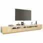 vidaXL Armario TV con luces LED color roble Sonoma 300x35x40 cm vidaXL Armario TV con luces LED color roble Sonoma 300x35x40 cm