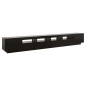 vidaXL Mueble para TV con luces LED negro 300x35x40 cm