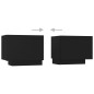 vidaXL Mueble para TV con luces LED negro 300x35x40 cm