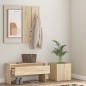 vidaXL Juego de muebles de recibidor madera contrachapada roble Sonoma