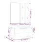 vidaXL Juego de muebles de recibidor madera contrachapada roble Sonoma