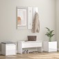vidaXL Set de muebles de recibidor madera contrachapada blanco brillo vidaXL Set de muebles de recibidor madera contrachapada blanco brillo