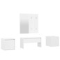 vidaXL Set de muebles de recibidor madera contrachapada blanco brillo vidaXL Set de muebles de recibidor madera contrachapada blanco brillo