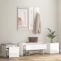 vidaXL Set de muebles de recibidor madera contrachapada blanco brillo vidaXL Set de muebles de recibidor madera contrachapada blanco brillo