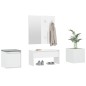 vidaXL Set de muebles de recibidor madera contrachapada blanco brillo vidaXL Set de muebles de recibidor madera contrachapada blanco brillo