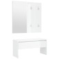 vidaXL Set de muebles de recibidor madera contrachapada blanco brillo vidaXL Set de muebles de recibidor madera contrachapada blanco brillo
